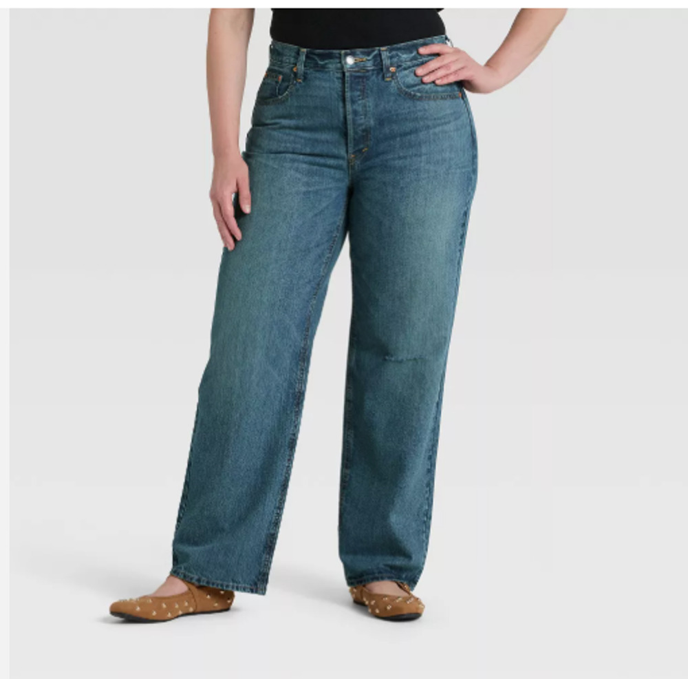 90's Baggy Jeans Mid-Rise Sz 10 NWT Blue Medium Wash- Universal Thread
